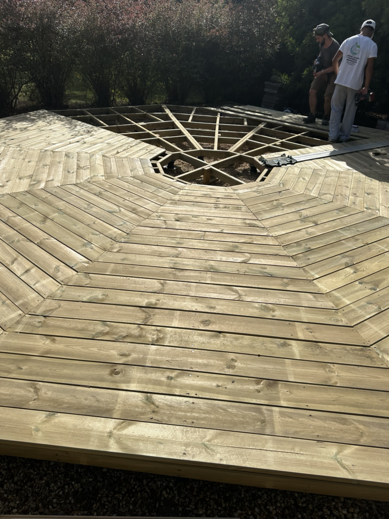 Base madera domo geodésico